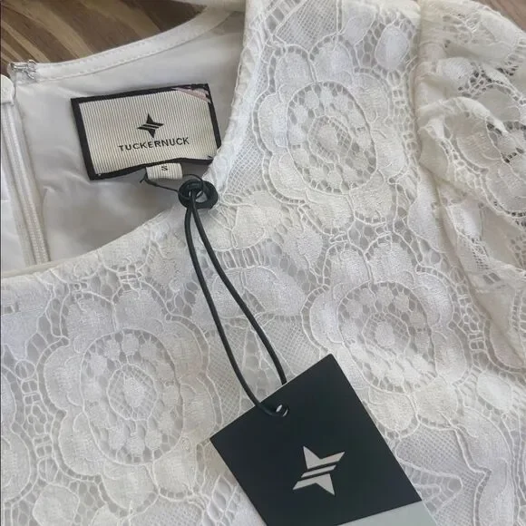 Tuckernuck Jillian Dress Maxi White Lace S NWT - Picture 5 of 6